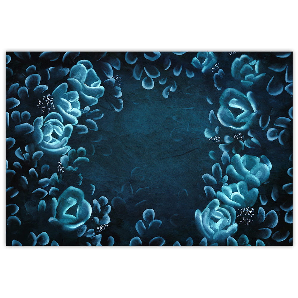 Fundo Fotográfico Textura Floral Azul em Tecido FFT-442