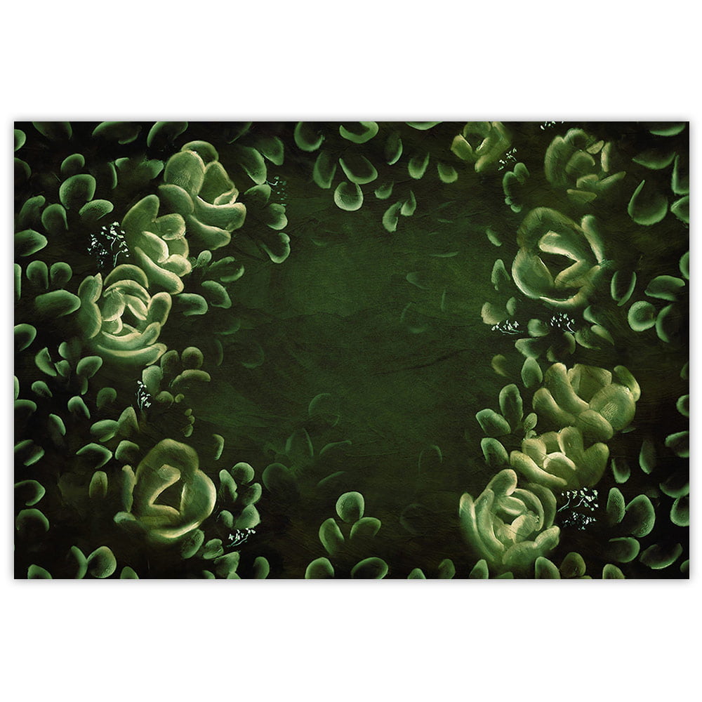 Fundo Fotográfico Textura Floral Verde em Tecido FFT-441