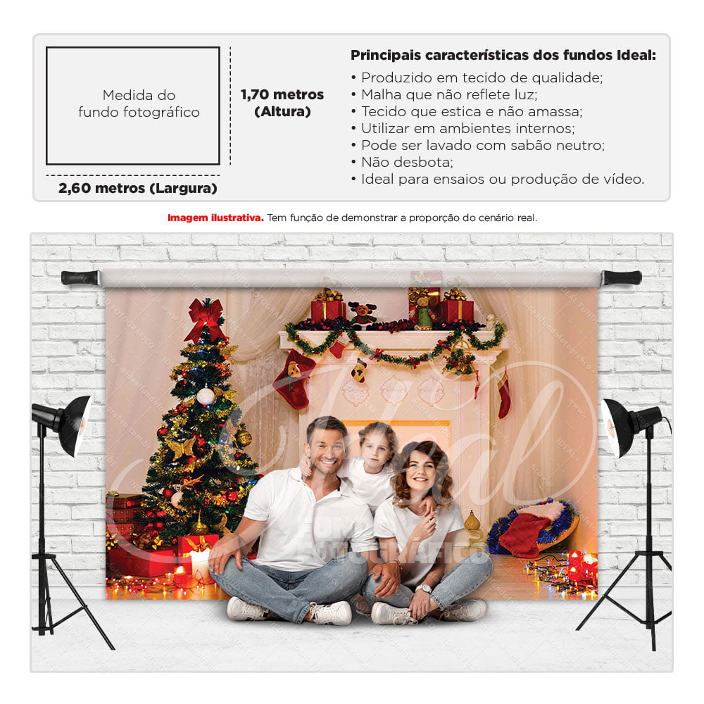 Fundo Fotográfico Natal Cenário Tecido | Fadrix