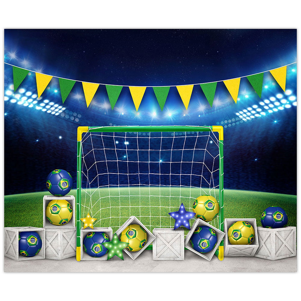 Conceito de futebol on-line com telefone celular 3d e futebol em