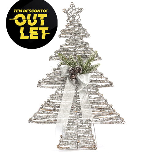 Árvore de Natal com Glitter para Decoração - 71 cm