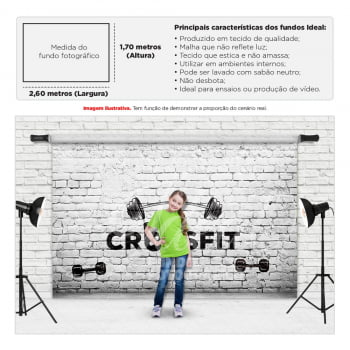 Fundo Fotográfico Academia CrossFit em Tecido FFC-581