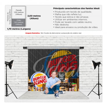 Fundo Fotográfico Fast-food em Tecido FFC-627