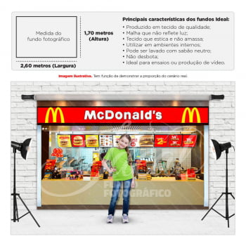 Fundo Fotográfico Fast-food em Tecido FFC-630
