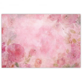 Fundo Fotográfico Textura Floral Fine art Rosa em Tecido FFT-452