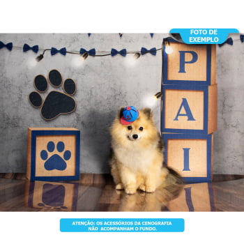 Fundo Fotográfico Pet Dia dos Pais Rústico em Tecido PET-114