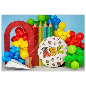 Fundo Fotográfico Formatura Balões Coloridos em Tecido FFC-888