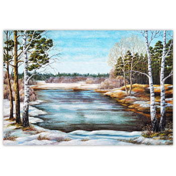Fundo Fotográfico Pintura Inverno em Tecido FFA-496