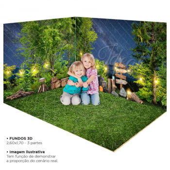 Fundo Fotográfico 3D Dia dos Pais com 3 Partes em Tecido KIT-184