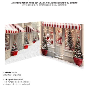 Fundo Fotográfico 3D Natal com 2 Partes em Tecido CNO-03