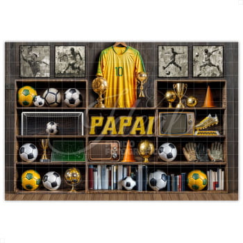 Fundo Fotográfico Dia dos Pais Campeão De Futebol em Tecido FPA-155