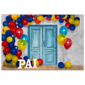 Fundo Fotográfico Dia dos Pais Balões em Tecido FPA-135