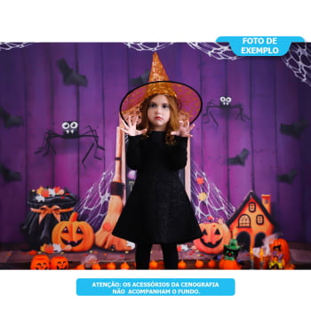 Fundo Fotográfico Halloween Doces ou Travessuras em Tecido FFH-109