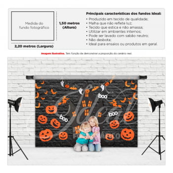 Fundo Fotográfico Halloween Castelo em Tecido FFH-107
