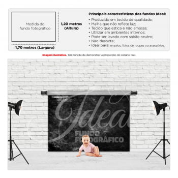 Fundo Fotográfico Textura Preta e Chalkboard em Tecido By Anderson Marques FFT-355
